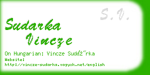 sudarka vincze business card